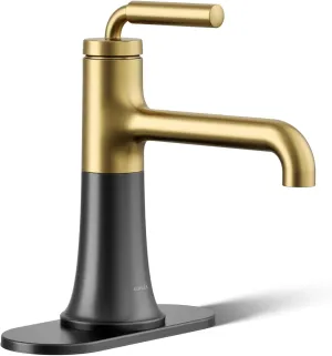 Kohler 27415-4N-BMB Tone Bathroom Sink Faucet, 0.5 gpm, Matte Black/Moderne Bronze