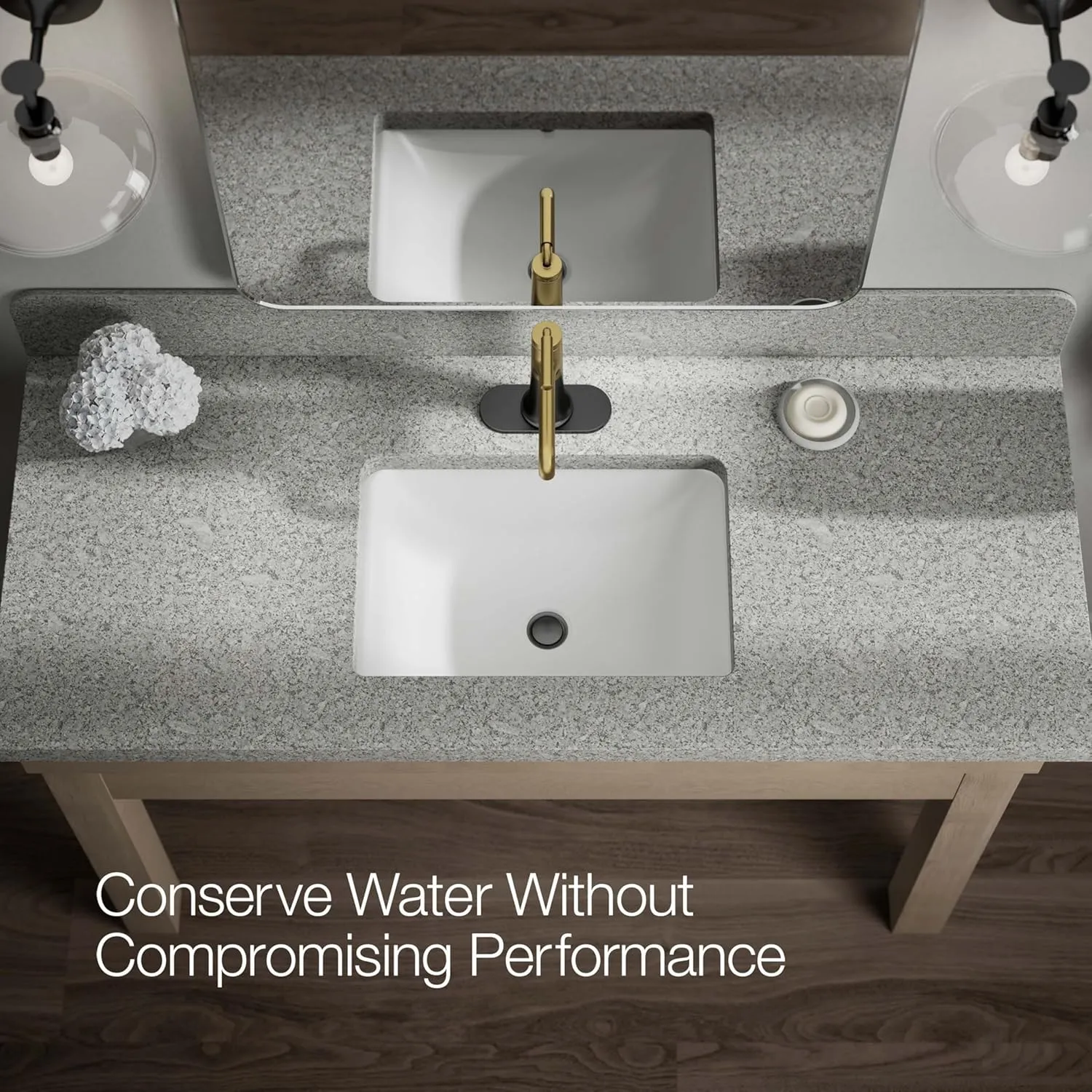 Kohler 27415-4N-BMB Tone Bathroom Sink Faucet, 0.5 gpm, Matte Black/Moderne Bronze