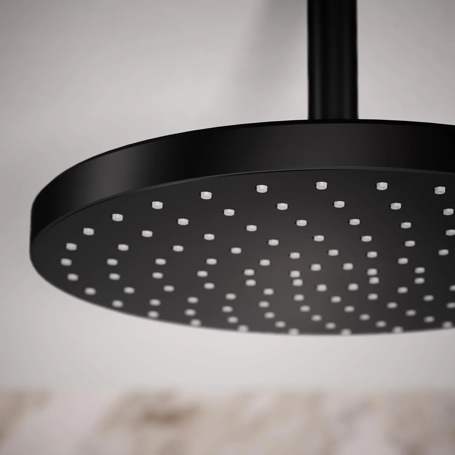 KOHLER 76465-G-BL Awaken 10 Inch Single-Function Rain Shower Head, 10" Fixed Round Rainfall Showerhead, 1.75 GPM, Matte Black