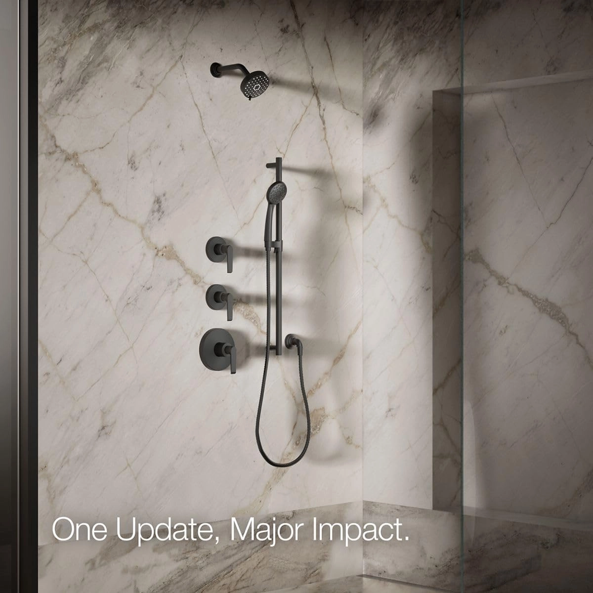 Kohler 72419-G-BL Awaken G110 1.75 gpm Multifunction showerhead, Matte Black