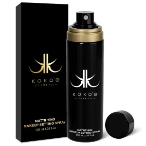 KOKO’e Cosmetics Matte Setting Spray for Face Makeup - Water Based and Long Lasting Setting Spray for Her - Hydrating Formula with Oil, Shine Control for protecting Pores and Skin - 3.38 Oz
