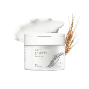 Korean Cleansing Balm with Rice Scent (Milky Sherbet Texture) – Gentle Makeup Remover, Removes Waterproof Makeup and Facial Oil, Includes Hygienic Mini Spatula