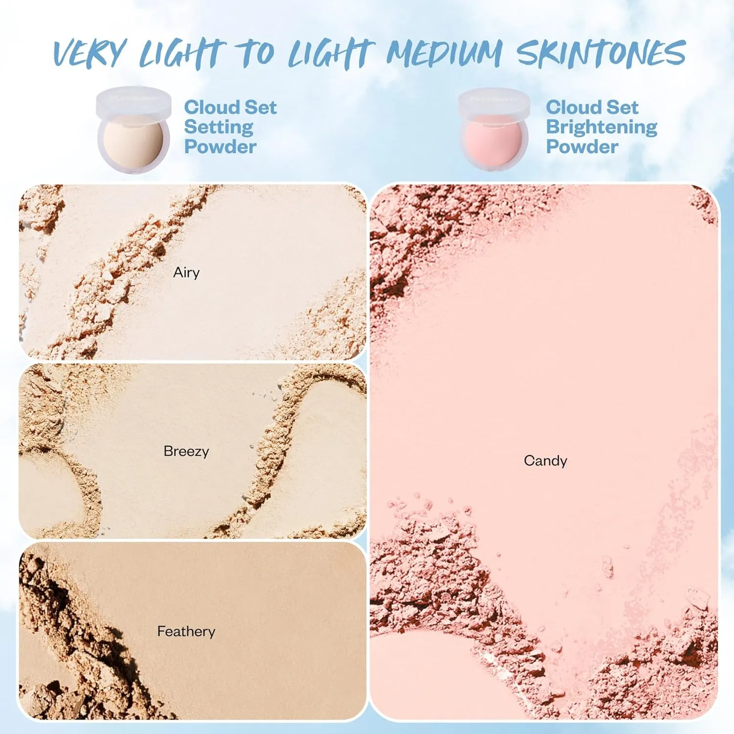 Kosas Cloud Set Face Setting Powder - Smoothing Shine Control, Soft, Sheer Translucent Makeup Finish, Portable & Long-Lasting Loose Pressed Baking Powder -Pillowy (Sheer Medium Tan)