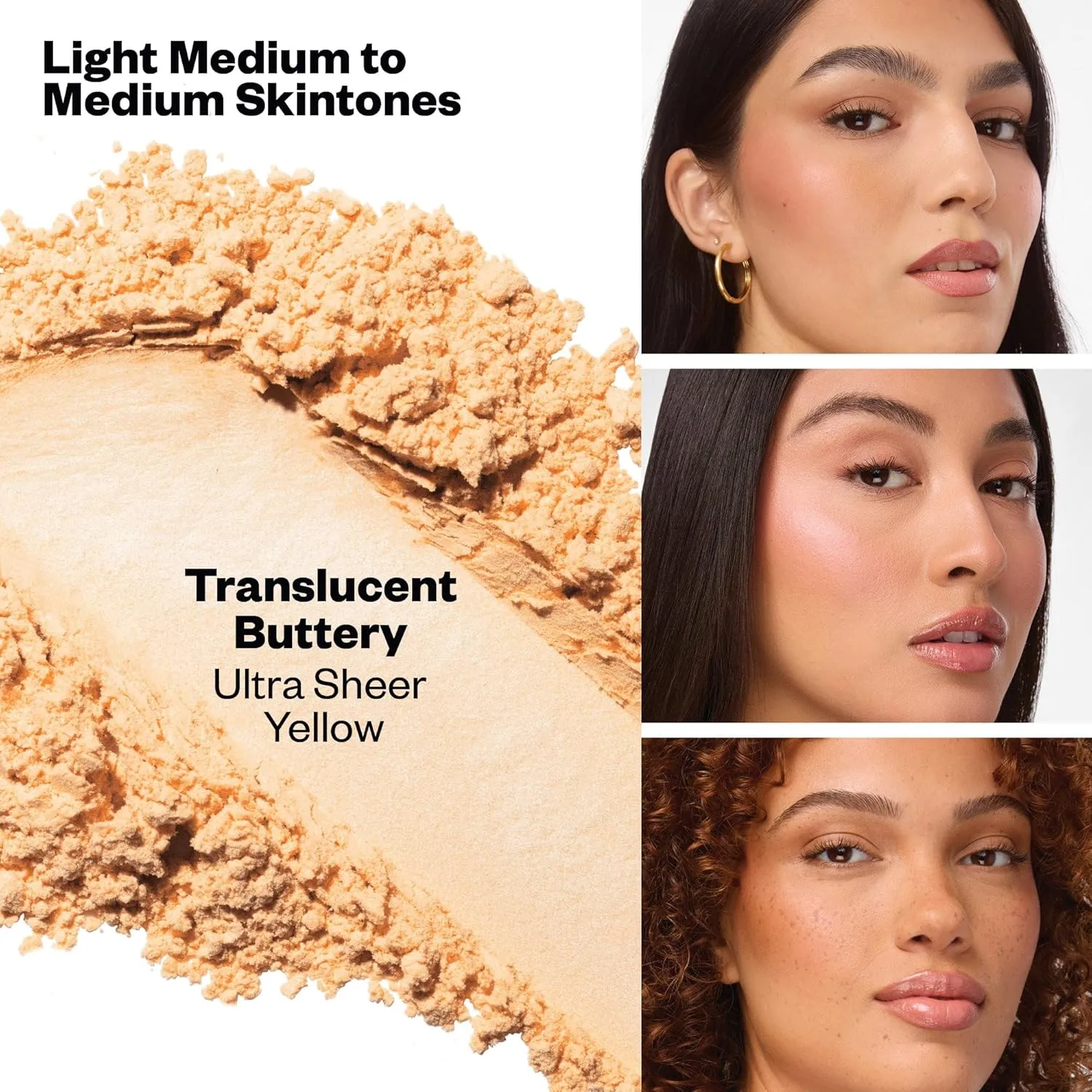 Kosas Cloud Set Loose Powder – Translucent Setting   Blurring Talc-Free Face Powder in Translucent - Buttery (Ultra Sheer Yellow)