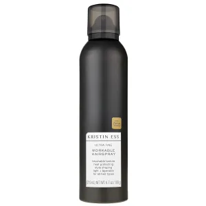 Kristin Ess Ultra Fine Professional Hairspray   Heat Protectant - Lightweight Hold for Women - Volumizing Anti Frizz Hair Styling - Brushable, Flexible Styling   Setting Finishing Spray - Color Safe