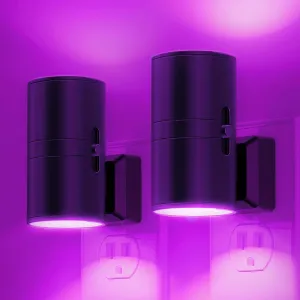 L LOHAS LED [2 Pack] Halloween Purple Night Light, Light Plug in with Sensor, Adjustable Brightness, Dimmable Lights Decorative for Christmas, Holiday, Home Decor, Party Bathroom