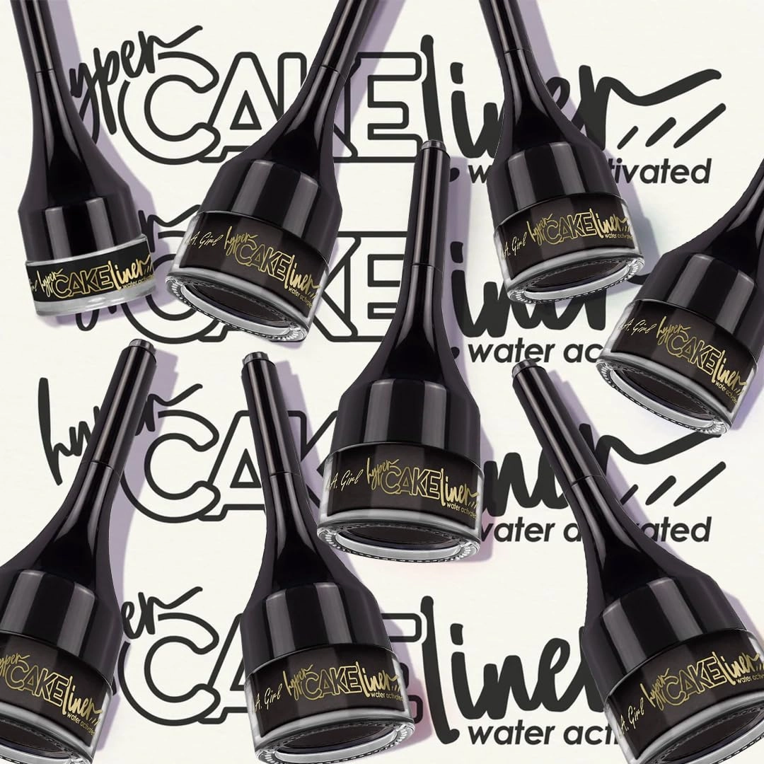 L.A. Girl Hyper Cake Liner, Smoked Out Black GPP21 (Pack of 2)