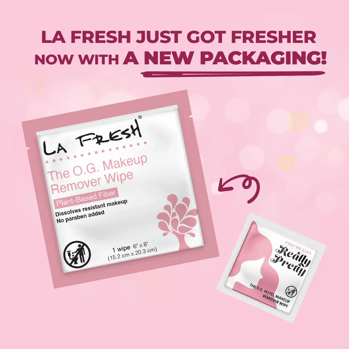 La Fresh Makeup Removal Facial Cleansing Wipes, Waterproof, 50 Count - Skin Care Travel Essentials