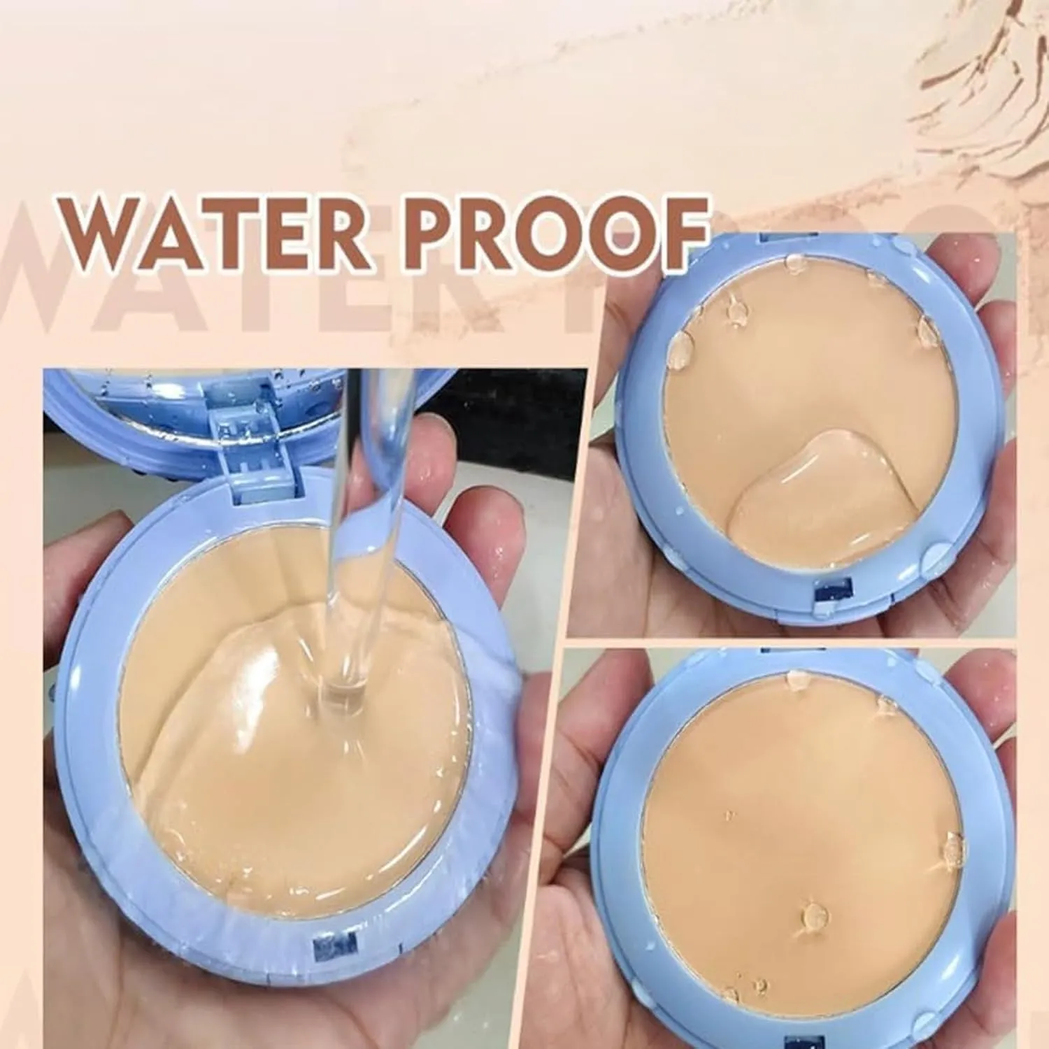 Lasting Waterproof Makeup - Polvo Compacto Perfección Mate,Summer Oil Control Flawless Makeup Setting Powder,Matte Wet and Dry Powder, Matte Perfection Pressed Powder (#02)