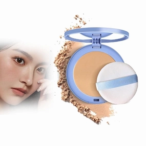 Lasting Waterproof Makeup, Polvo Compacto Perfección Mate, Matte Perfections PressedPowder, Mate Wet And Dry Powder, Oil Control Face Pressed Powder (Pure beige, One size)