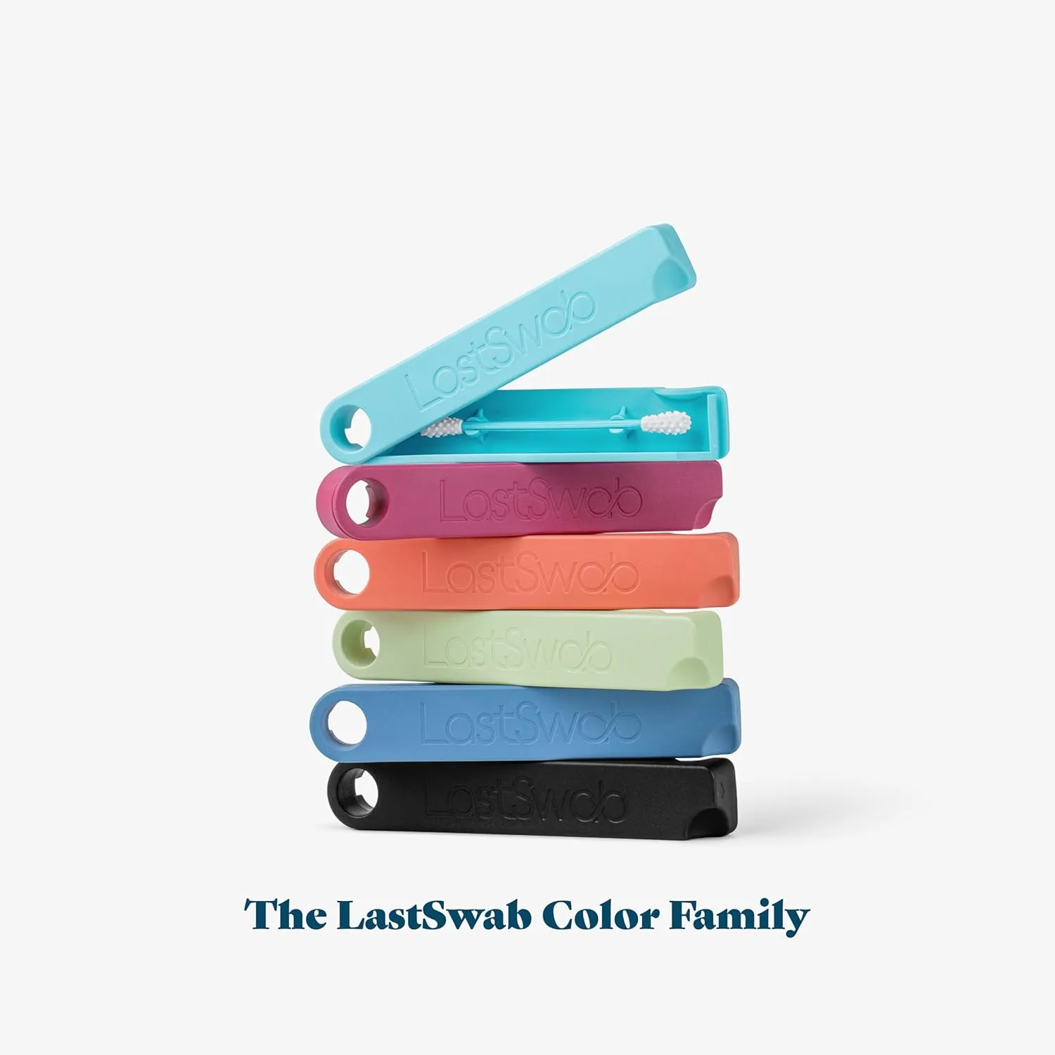 LastSwab® Reusable Cotton Swabs for Ear Cleaning - The Sustainable and Sanitary Alternative to Single-Use Q Tips - Zero Waste and Easy to Clean - Comes with a Convenient Travel Case Holder - Green