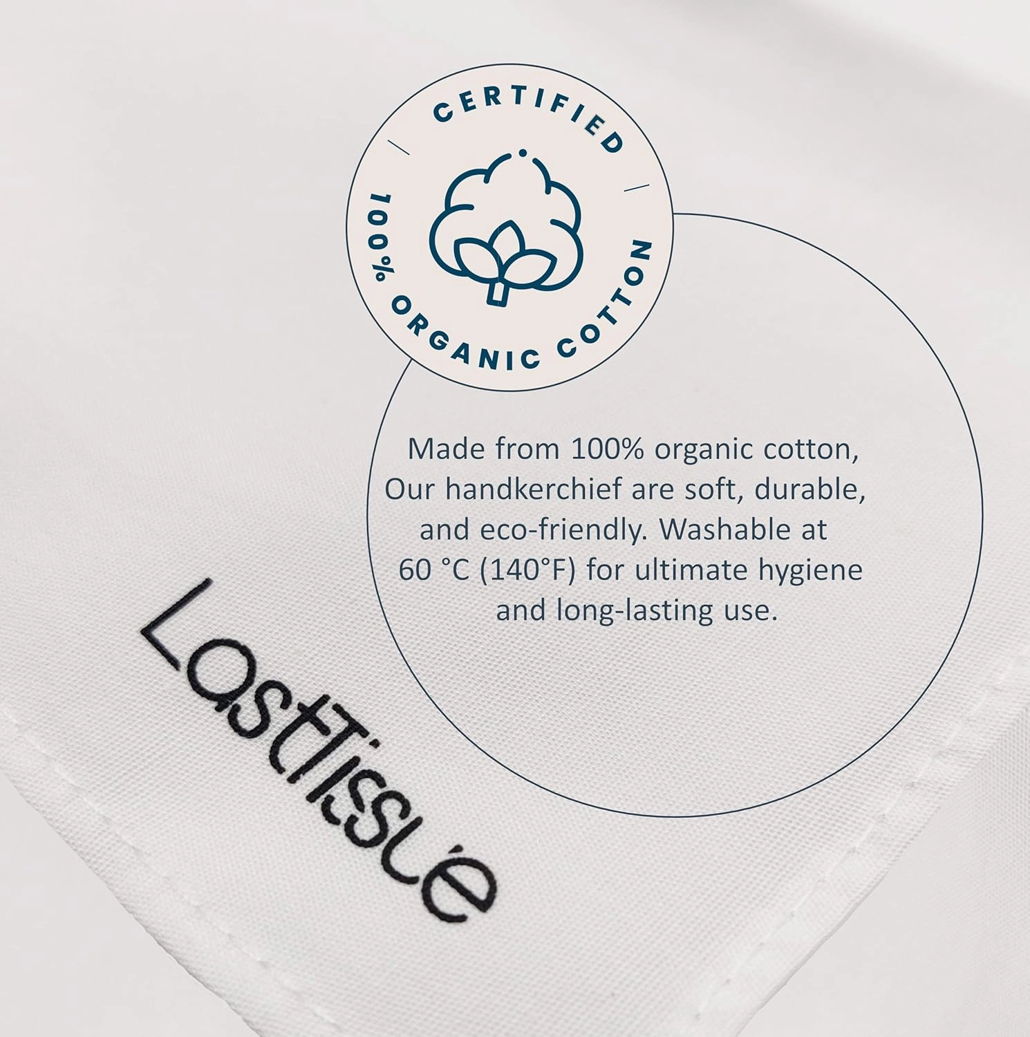 LastTissue® Reusable Cotton Tissue Pack – Sustainable, Durable, Eco-Conscious, Portable & Washable Facial Tissues for Men and Women with Travel Handkerchief Storage Case