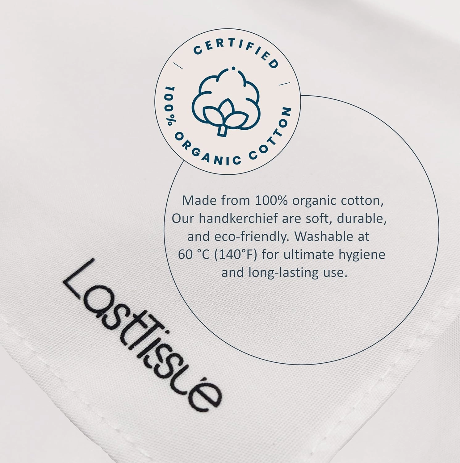 LastTissue® Reusable Cotton Tissue Pack – Sustainable, Durable, Eco-Conscious, Portable & Washable Facial Tissues for Men and Women with Travel Handkerchief Storage Case