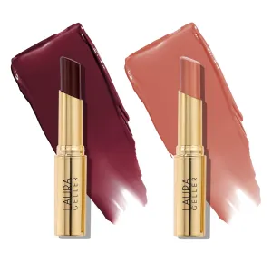 LAURA GELLER NEW YORK Jelly Balm Hydrating Lip Color Duo - Very Black Cherry   Sugar & Spice - Holiday 2024