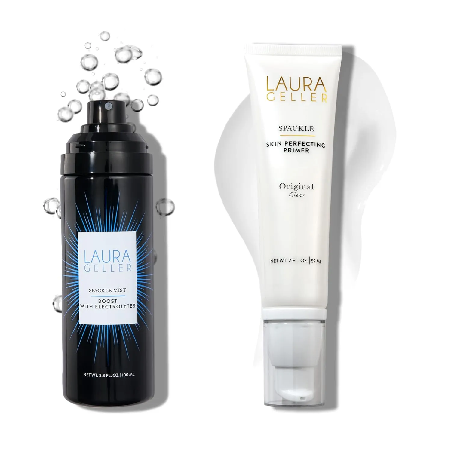 LAURA GELLER NEW YORK Spackle Mist Boost Setting Spray with Electrolytes   Spackle Original Makeup Primer with Hyaluronic Acid for Mature Skin
