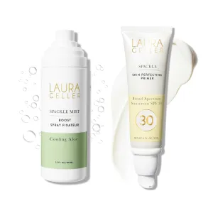 LAURA GELLER SPF & Refresh Spackle Skin Duo: Spackle Primer SPF 30   Setting Spray Mist with Cooling Aloe