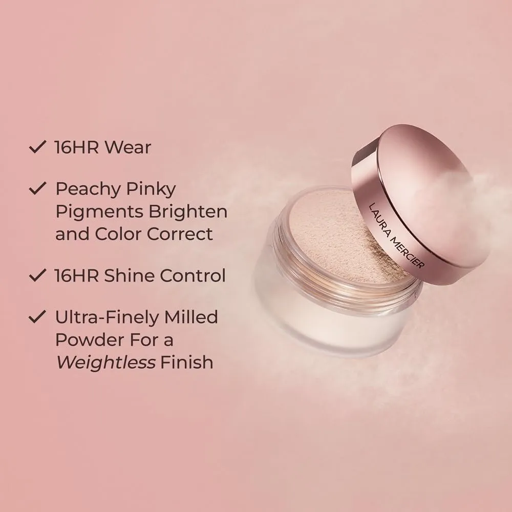 Laura Mercier Translucent Loose Setting Powder, 24HR Shine Control, Soft Matte Finish, Long Lasting Wear, Best for Normal to Oily Skin, 4 Shades for Virtually All Skin Tones, Artistry Icons Set