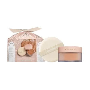 Laura Mercier Translucent Loose Setting Powder & Puff Set, 24 HR Shine Control, Soft Matte Finish, Long Lasting Wear, Best for Normal to Oily Skin, Full Size Value Set, Mother's Day Gift
