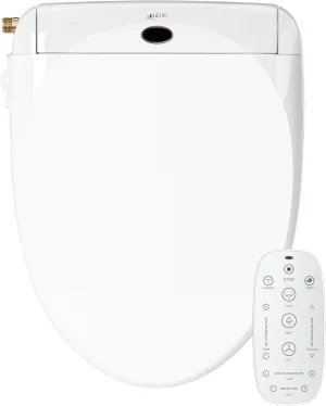 LEIVI Smart Bidet Toilet Seat with Wireless Remote and Side Panel, Multiple Spray Modes, Adjustable Heated Seat, Warm Water and Air Dryer, Auto LED Nightlight, Round