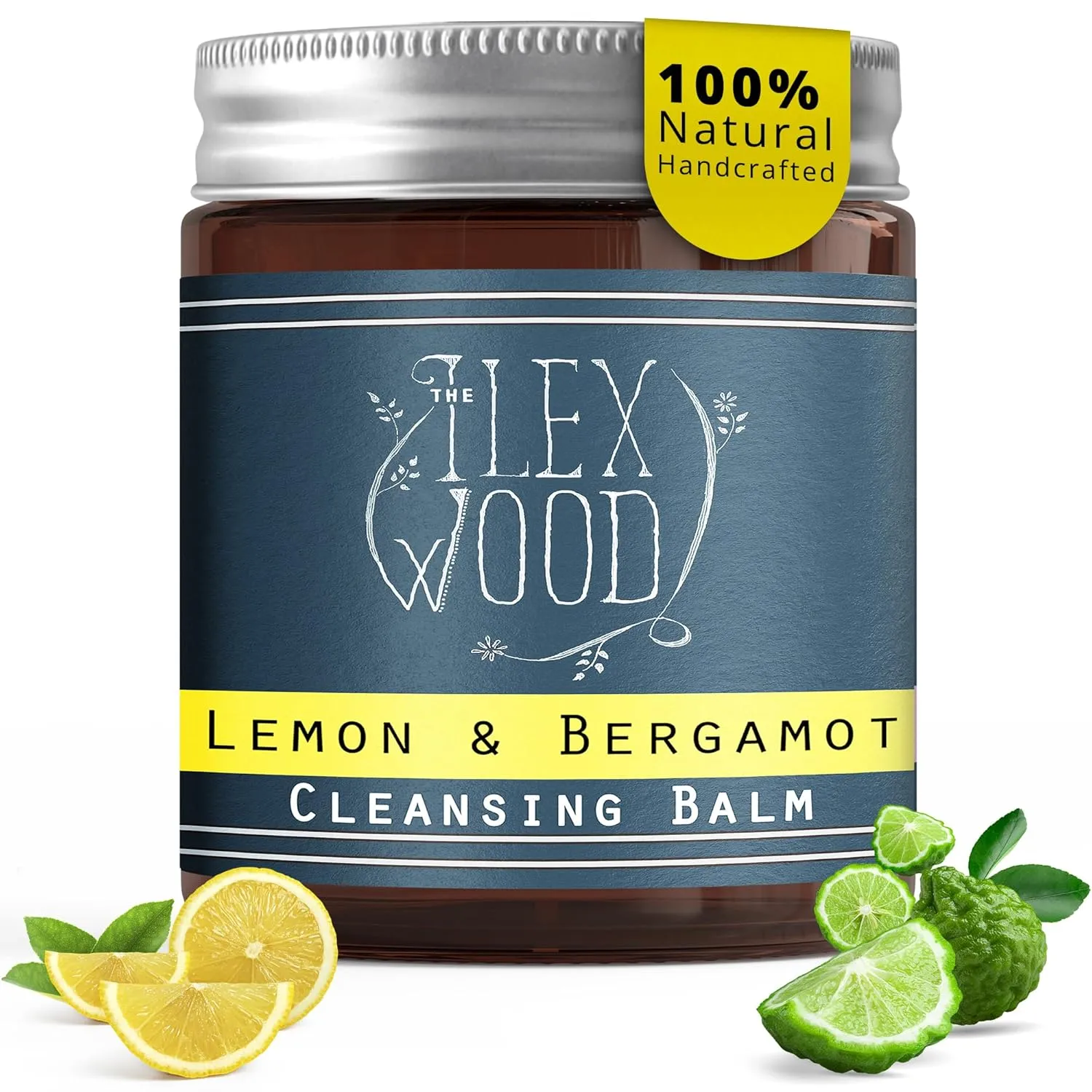 Lemon and Bergamot Cleansing Balm - Face Care Cleansing, Moisturising and Make up Remover. 100% Natural, Vegan, Cruelty Free, Plastic Free - 60ml (2.03 fl oz)
