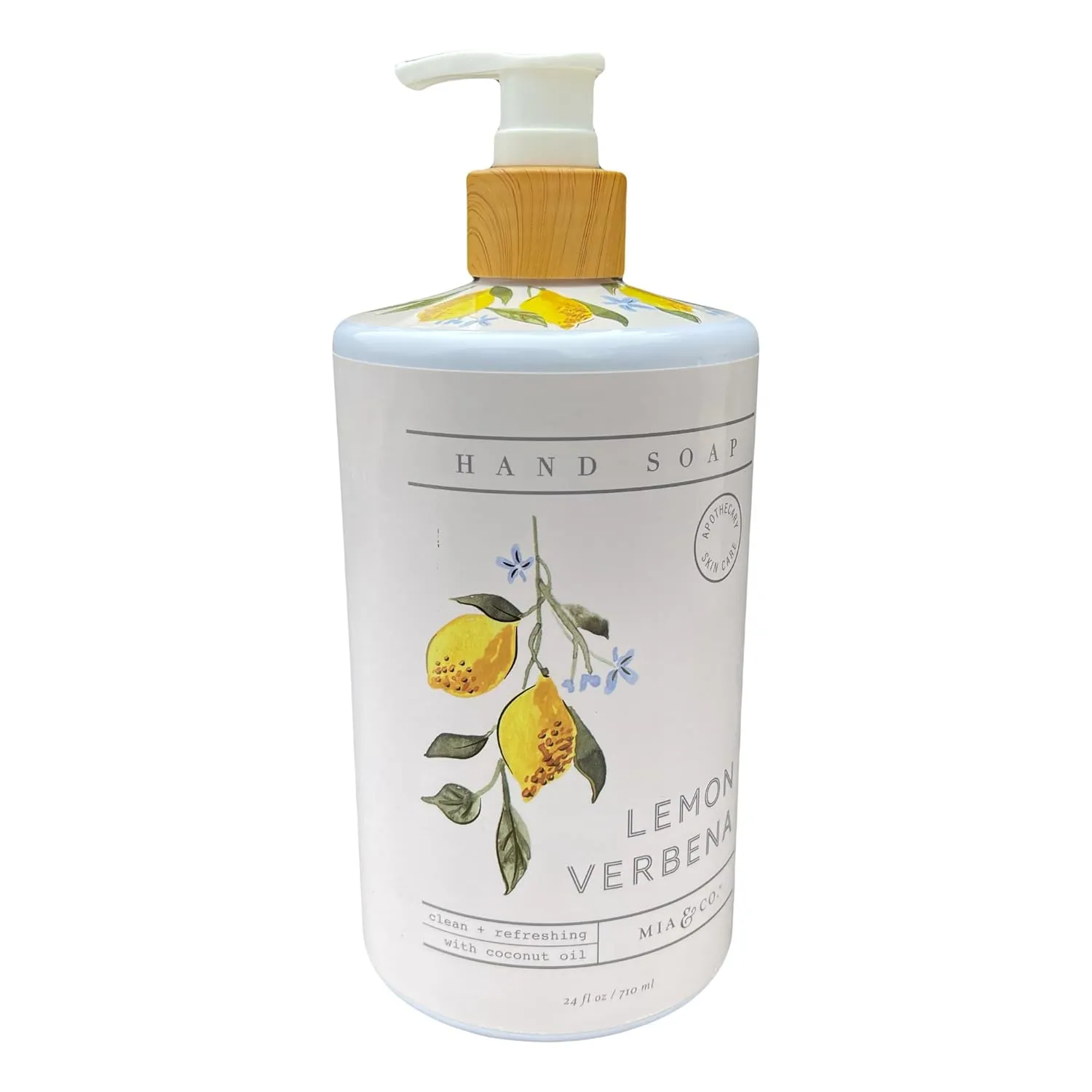 Lemon Verbena Hand Soap with Coconut Oil, Clean and Refreshing, 24 fl oz (Pack of 1)