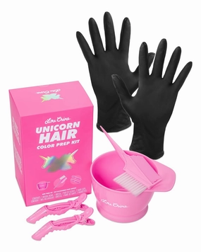 Lime Crime Unicorn Hair Color Prep Kit, 4-Piece Set - Professional Grade Hair Care Coloring Set Includes Mixing Bowl, Dye Color Brush, Pair of Gloves & 2 Hair Clips - Perfect for Bleaching & Hair Dye