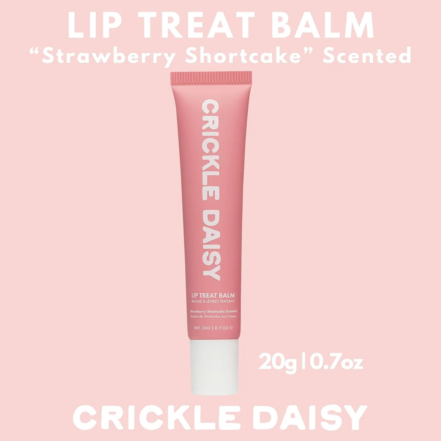 Lip Treat Balm - Hydrating & Nourishing Lip Balm with Avocado, Olive, and Coconut Oils - Softening Lip Moisturizer & Protection for Very Dry Lips - Strawberry Shortcake Scented, 0.7oz