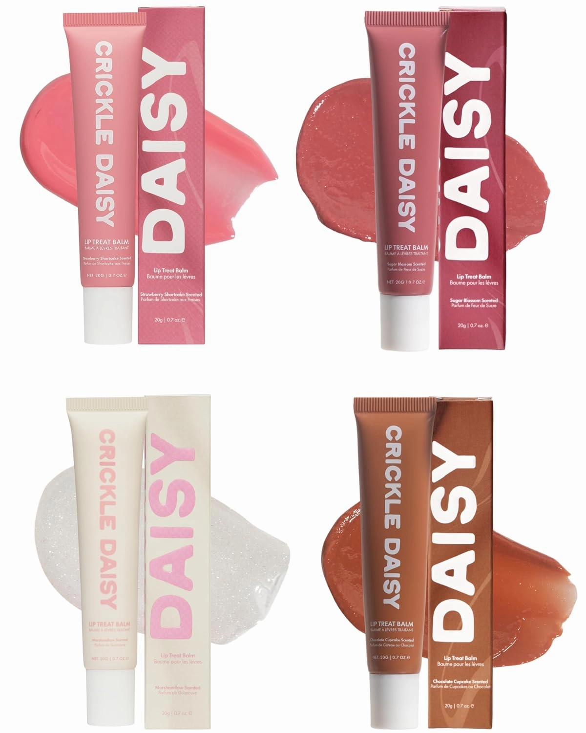 Lip Treat Balm - Hydrating & Nourishing Lip Balm with Avocado, Olive, and Coconut Oils - Softening Lip Moisturizer & Protection for Very Dry Lips - Set Of 4, 0.7oz Each
