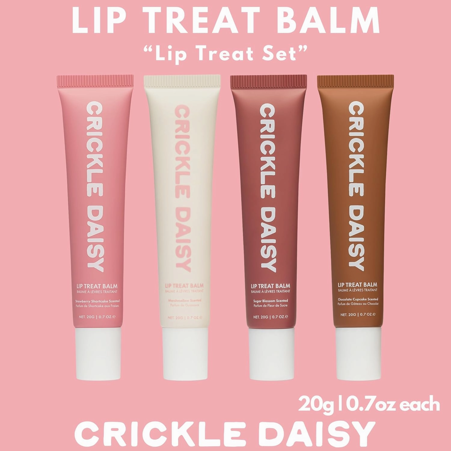 Lip Treat Balm - Hydrating & Nourishing Lip Balm with Avocado, Olive, and Coconut Oils - Softening Lip Moisturizer & Protection for Very Dry Lips - Set Of 4, 0.7oz Each