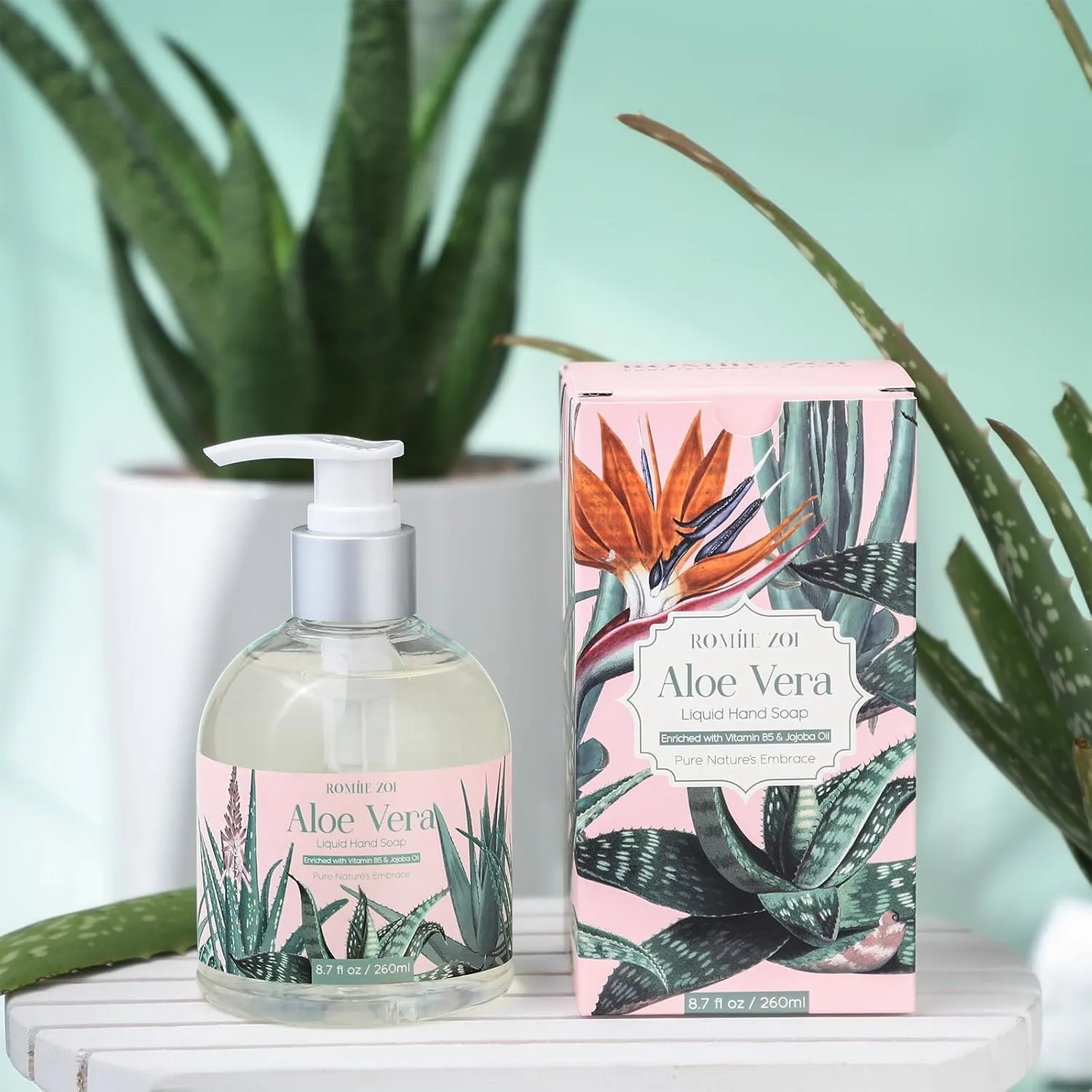 Liquid Hand Soap with Gift Box - Aloe Vera - 260ml/ 8.7 fl.oz(Pack of 3)