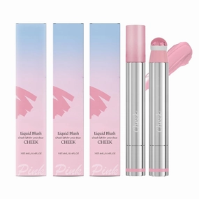 Liquid Highlight Blush and Lip Gloss, Multifunctional Contouring Facial Makeup, Face Blush Long Wearing Blendable Color,4ml/0.14fl.Oz (01#,3pcs)