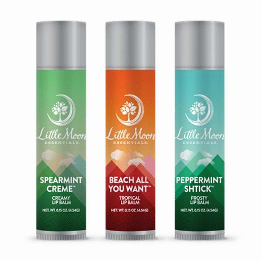 Little Moon Essentials Lip Balm (Variety Pack, 3 Pack)