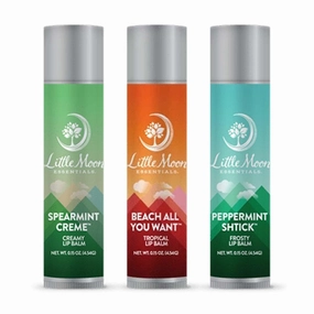 Little Moon Essentials Lip Balm (Variety Pack, 3 Pack)
