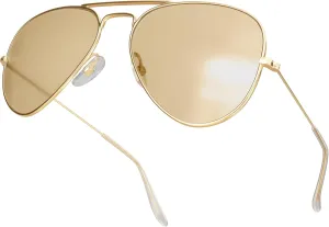livho Sunglasses for Men Women Aviator Polarized Metal Mirror UV 400 Lens Protection