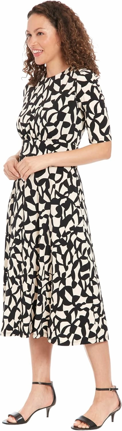 London Times Midi Casual Perfect for Birthdays and Summer Events-Work Dresses for Women