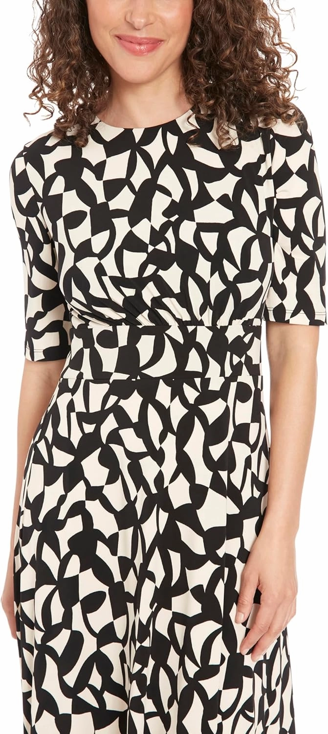 London Times Midi Casual Perfect for Birthdays and Summer Events-Work Dresses for Women
