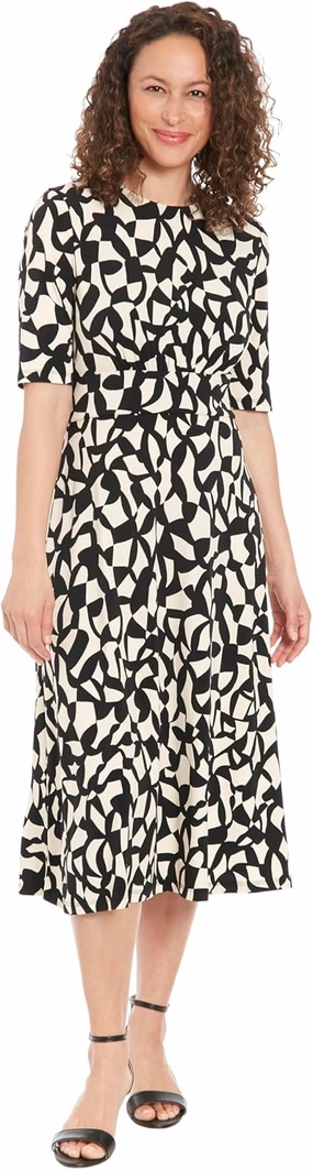 London Times Midi Casual Perfect for Birthdays and Summer Events-Work Dresses for Women