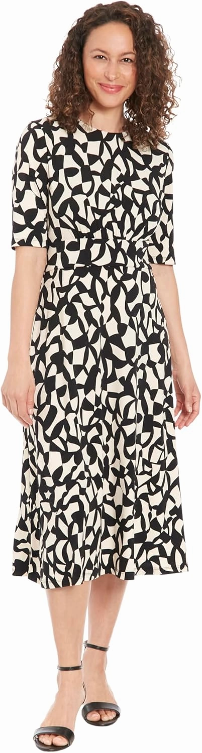 London Times Midi Casual Perfect for Birthdays and Summer Events-Work Dresses for Women
