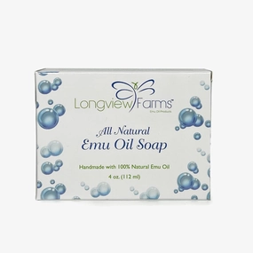 Longview Farms® Emu Oil Soap - Gentle Cleansing Bars for Sensitive Skin - Soap Bars with Emu Oil and More for Smooth, Healthy Skin (Unscented)