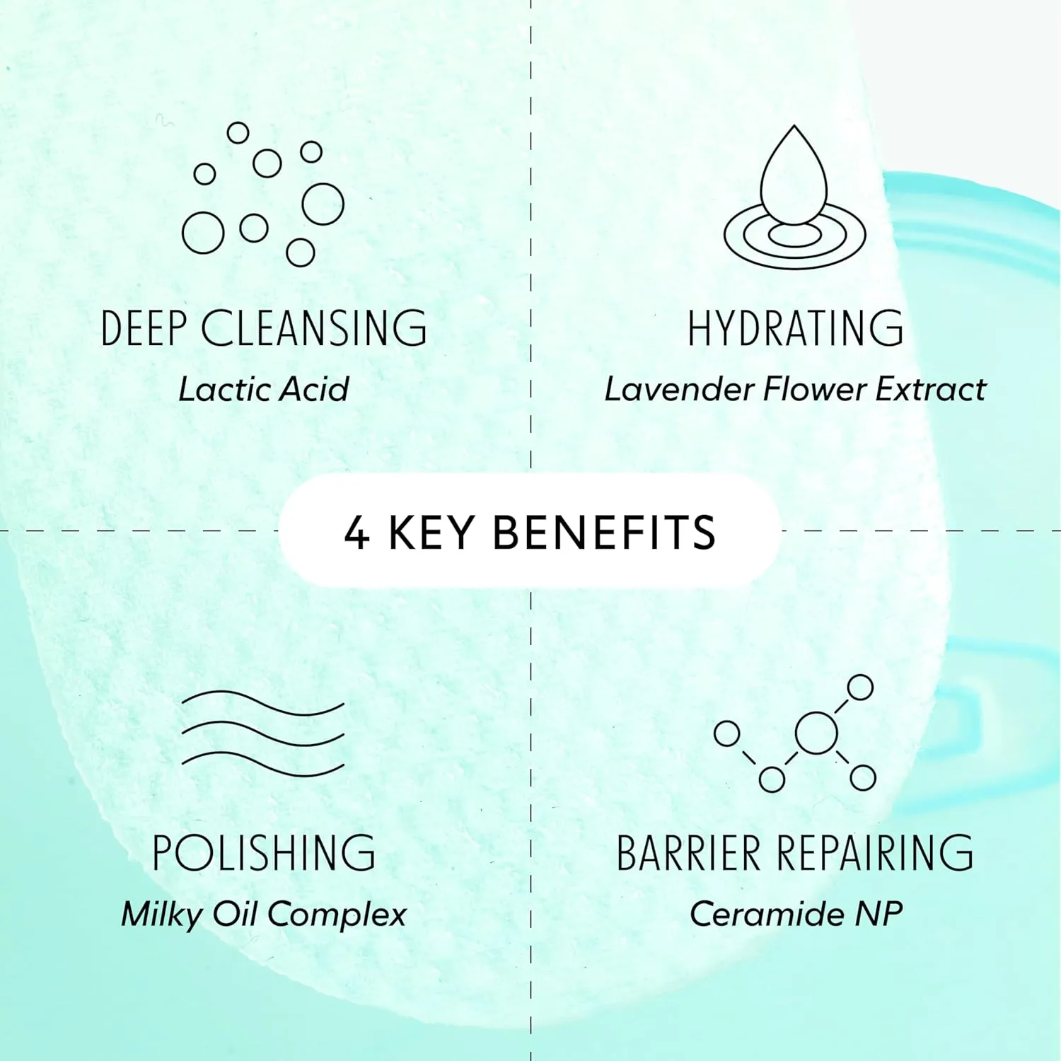 LOOPS Milky Cleanser Korean Skincare - Deep Cleansing and Hydrating Skin Care - Pre-soaked Bamboo Facial Cleansing Pads - Facial Wash with Milky Oil Complex - Oil Cleanser for Face