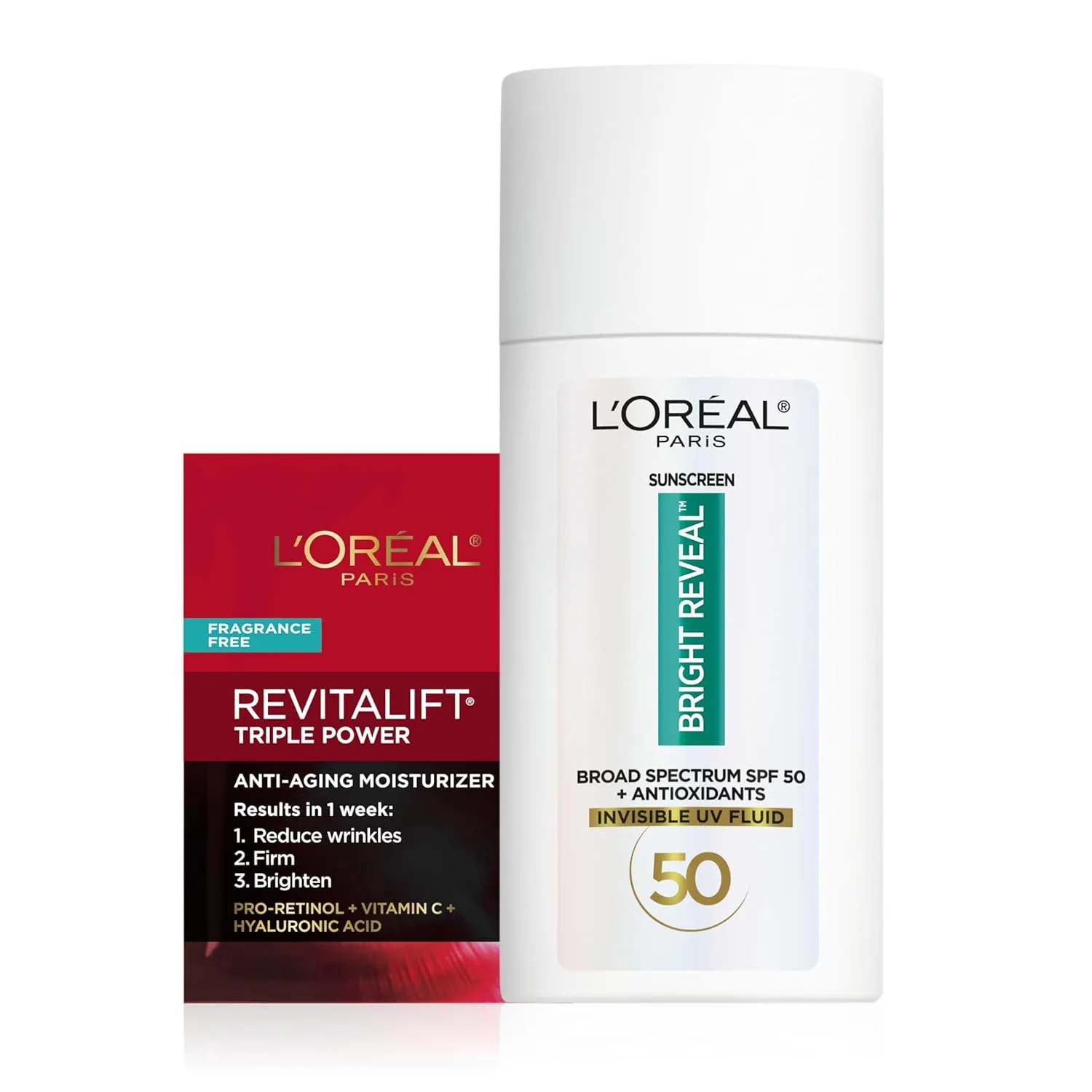 L'Oreal Paris Bright Reveal Broad Spectrum Daily SPF 50 UV Lotion, 1.7 fl oz   Moisturizer Sample