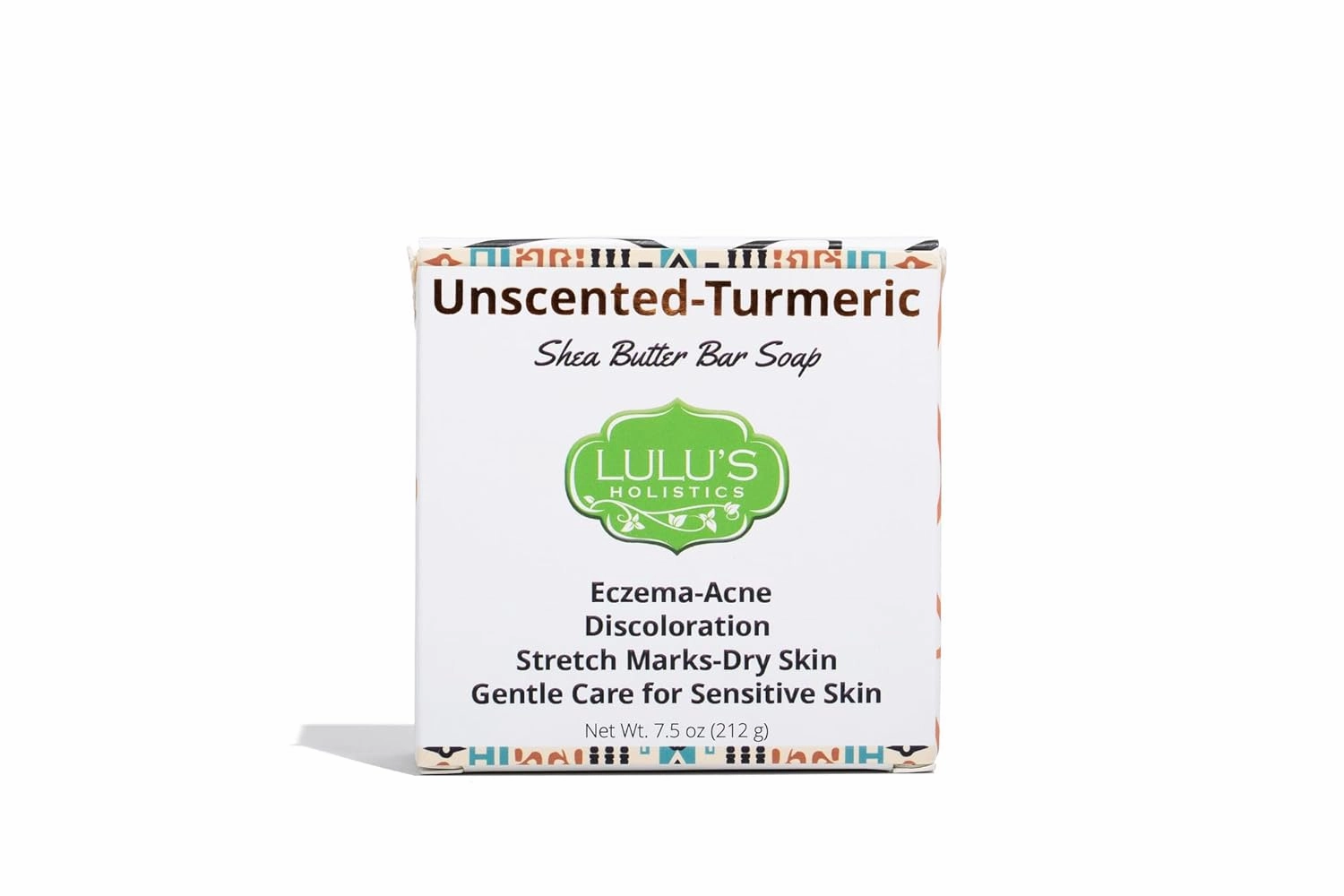 Lulu's Holistics Turmeric Shea Butter Bar Soap, Unscented, 8 oz, Natural Skin Care for Dry, Sensitive Skin – Moisturizing & Soothing with Turmeric