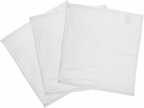 Luxury 3pc Cotton Face Washcloths Waffle Weave Absorbent Soft Reusable for Face Body and Makeup Removal White