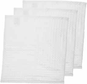 Luxury Soft Cotton Waffle Square Towel 3 Pack Face Washcloths Absorbent Face Cleansing Cloths
