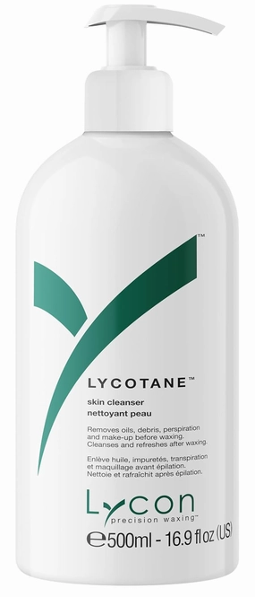 Lycotane Skin Cleanser, Pre-Wax Cleanser, Soothing Pre and Post Wax Skin Care Made with Jasmine & Chamomile, Vegan and Gluten-Free, 500ml