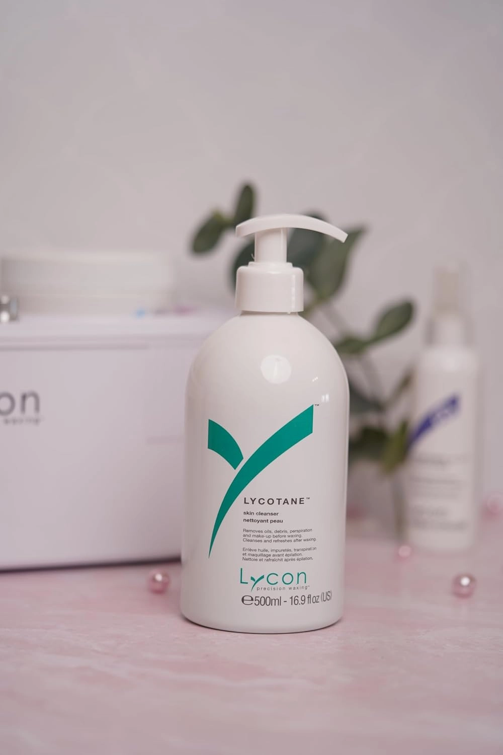 Lycotane Skin Cleanser, Pre-Wax Cleanser, Soothing Pre and Post Wax Skin Care Made with Jasmine & Chamomile, Vegan and Gluten-Free, 500ml