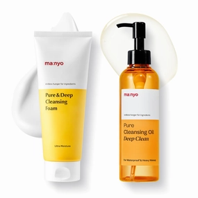 ma:nyo [Cleansing Set Pure Cleansing oil deep clean 6.7 fl oz & Pure deep cleansing foam 6.7 fl oz