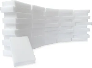 Magic Sponge Eraser, 102 Pack Melamine Sponges Foam Pad in Bulk, Long Lasting Eraser Cleaner, Scrub Cleaning Pad for Kitchen, Bathroom, Furniture, Tub, Sink, Floors, Baseboard, Shoes, Wall