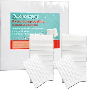 Magic Sponge Eraser, 51 Pack Melamine Sponge Foam Pads in Bulk, 2X Density, Long Lasting Eraser Cleaner for Kitchen, Bathroom, Furniture, Tub, Sink, Floors, Baseboard, Shoes, Wall