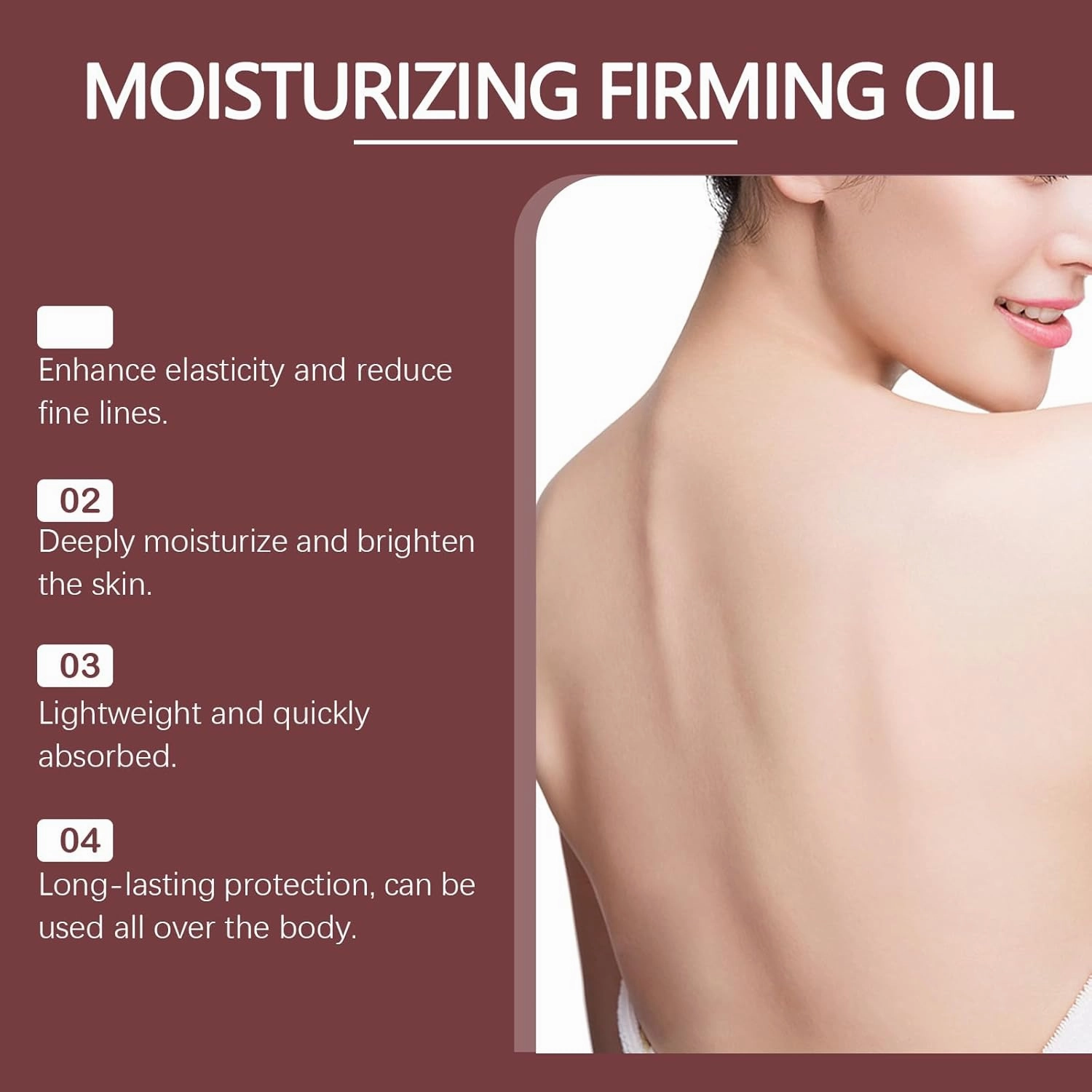 Magic Body Firming Oil, Luxury Body Oil, Hydrating and Tightening Skin with Enriched with Rosehip Oil, Almond Oil & Vitamin E (1)